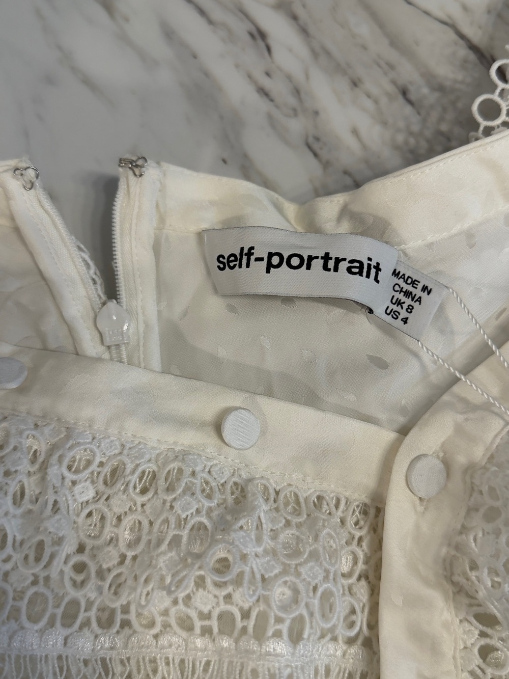 Self-Portrait Cream Off-Shoulder Lace Maxi Dress - Picture 7 of 15